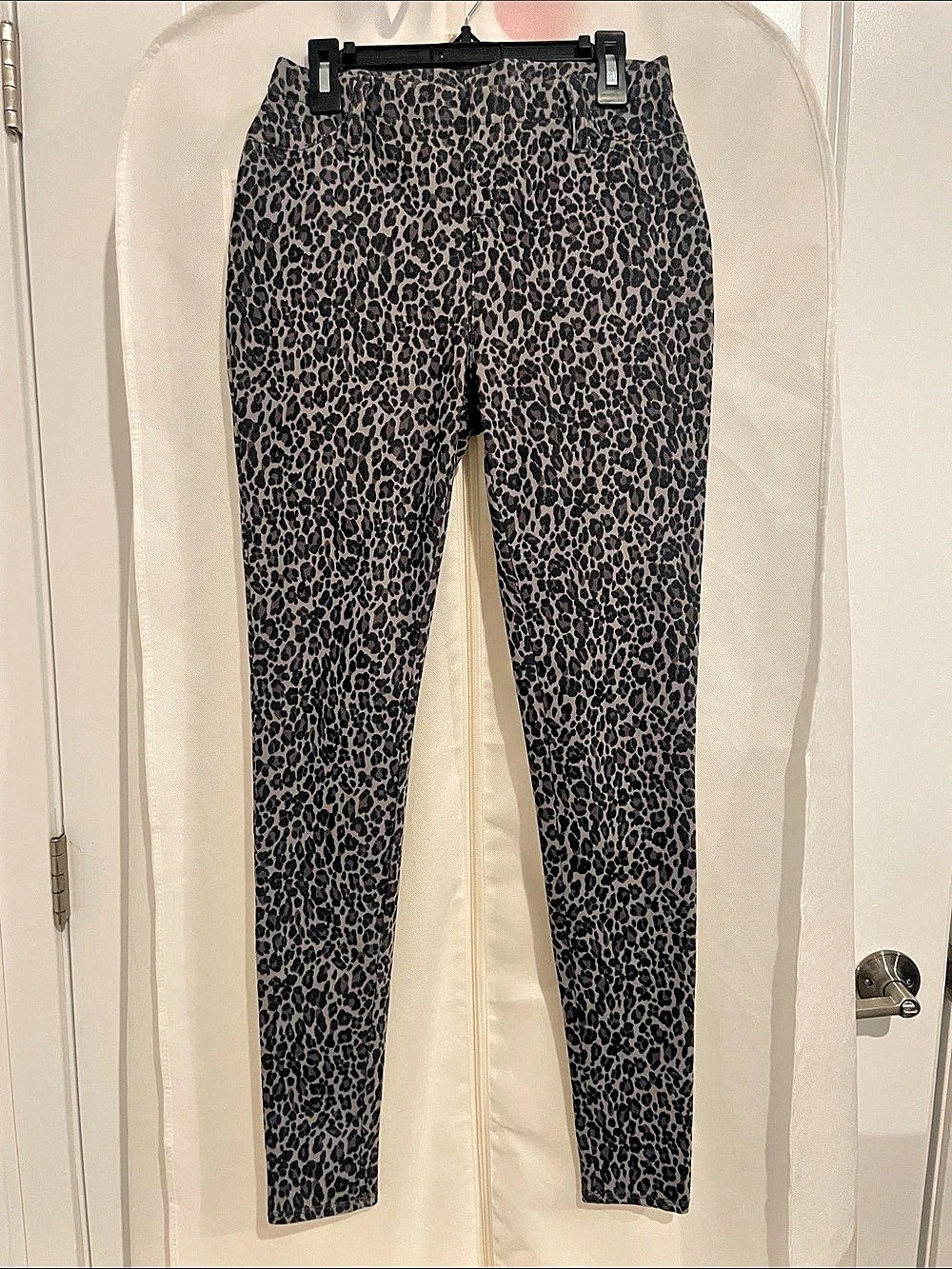 Faded Glory Animal Print Leggings Black & Gray XS Like New